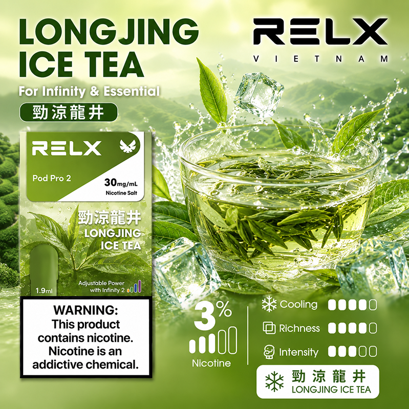 RELX悅刻六代煙彈｜3%濃度｜勁涼龍井